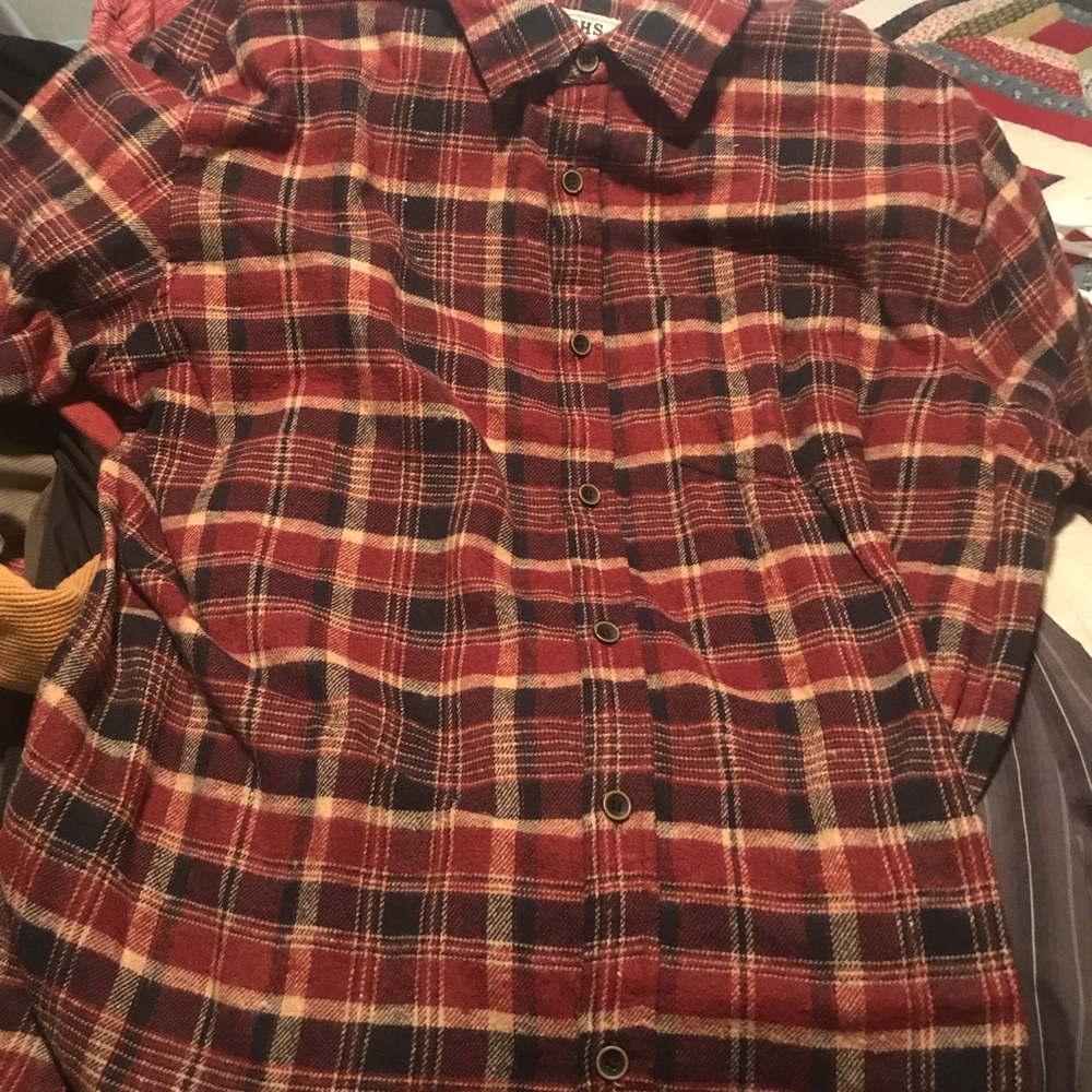 Long Sleeve Flannel Button Up Shirt